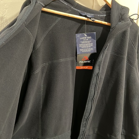 Lands End Black Fleece Jacket - Picture 7 of 11